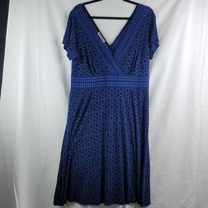 Maggy London blue and black dress sz 14w